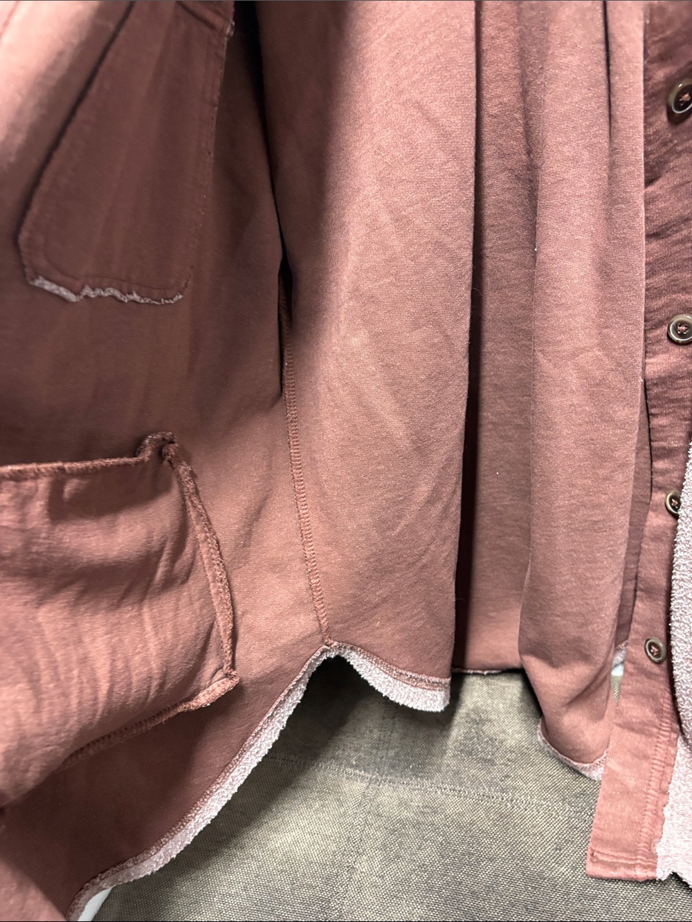 Free People Ruby Distressed Oversized Shacket - Picture 7 of 8